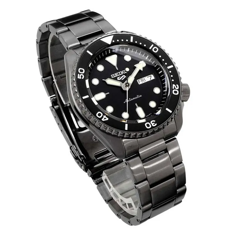 Seiko 5 Sports Automatic Black Dial Gunmetal Men's Watch- SRPD65K1